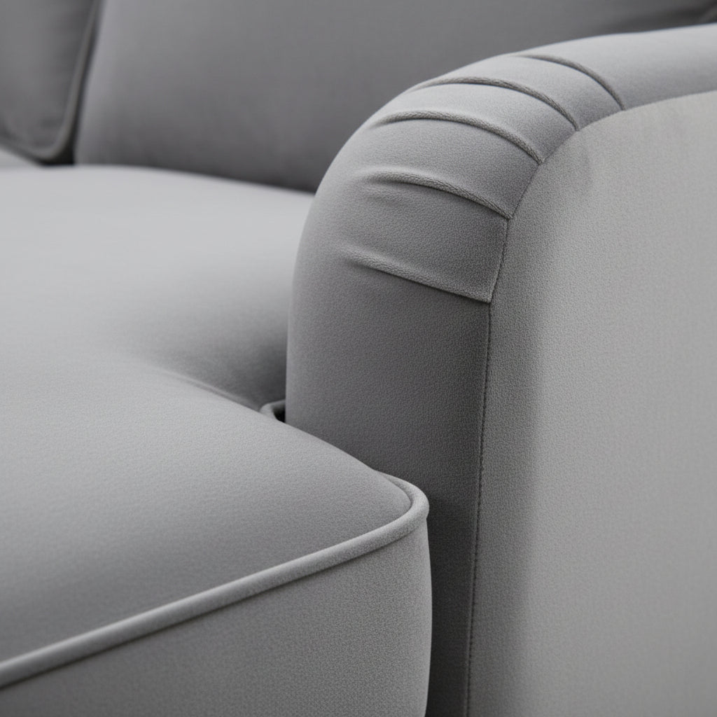 3 Seater Sofa in Grey Velvet
