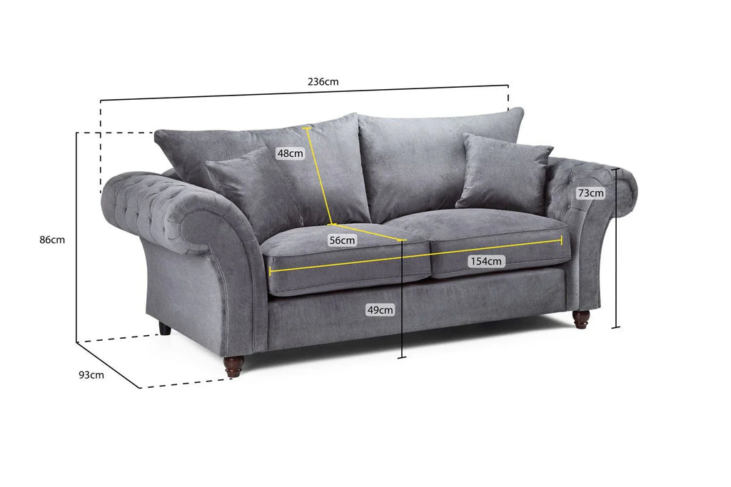 Windsor 3 Seater Sofa In Stone