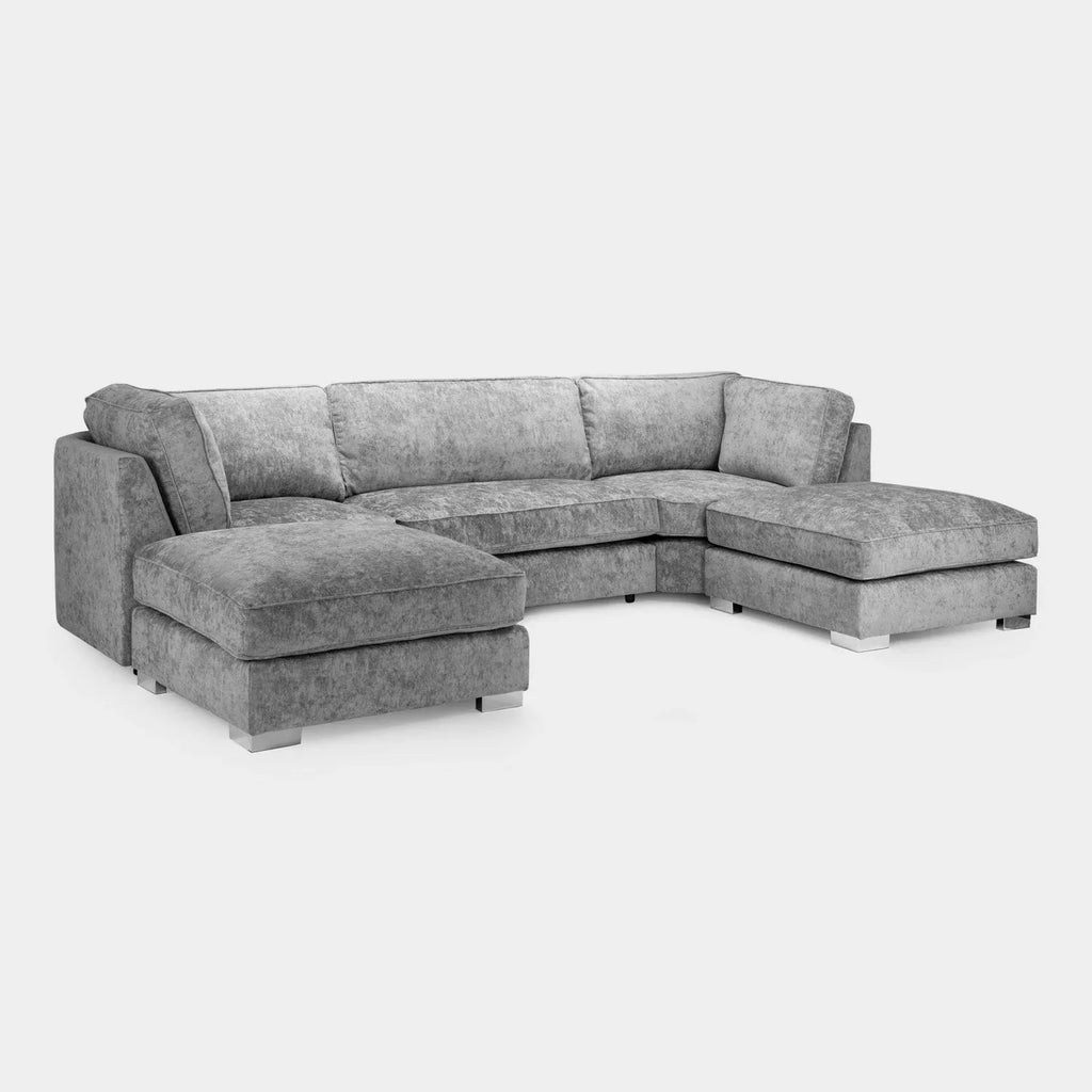 DFS SCS SOFOLOGY U-Shape Sofa In Platinum Full-back Model