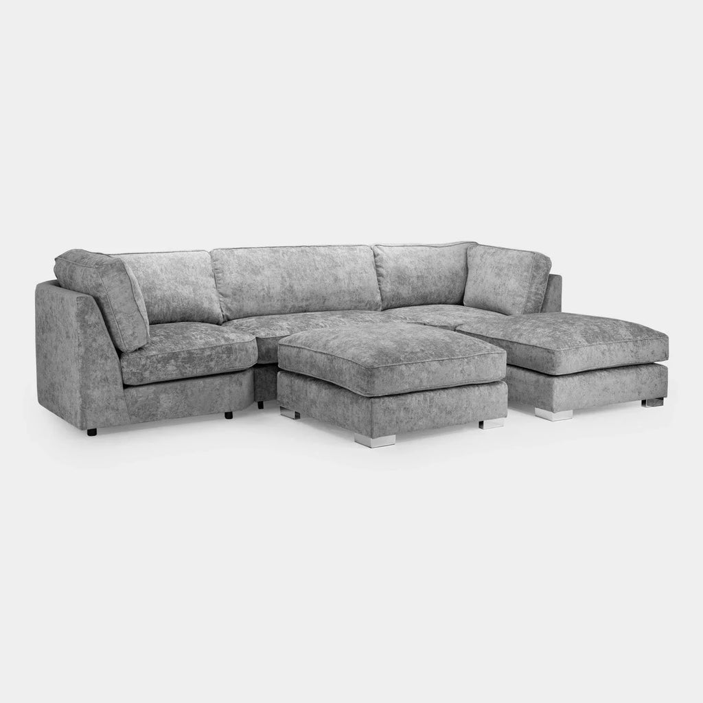 DFS SCS SOFOLOGY U-Shape Sofa In Platinum Full-back Model