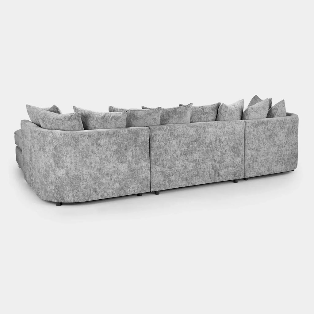 DFS SCS SOFOLOGY U-Shape Sofa In Platinum Scatter-back Model