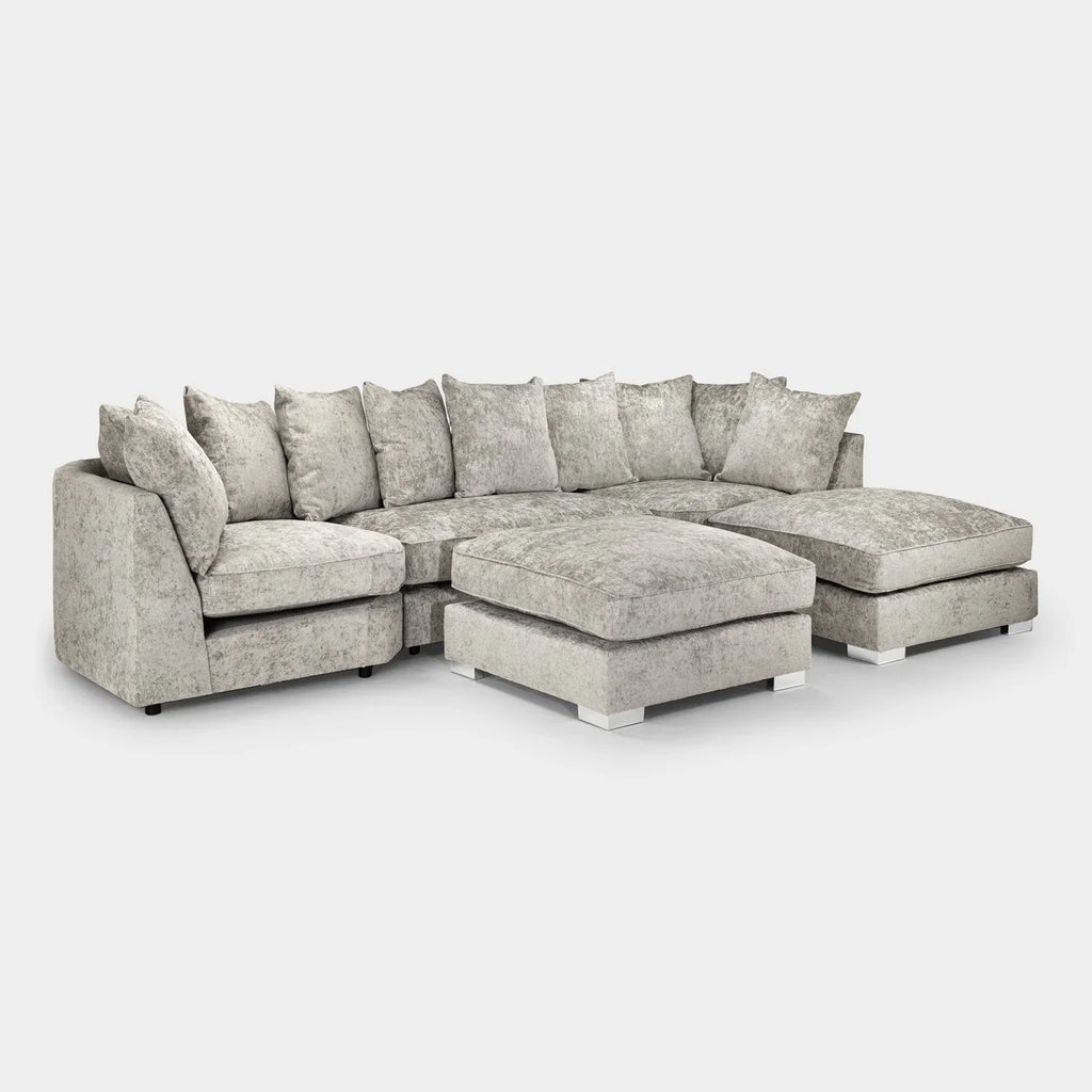 DFS SCS SOFOLOGY U-Shape Sofa In Truffle Scatter-back Model