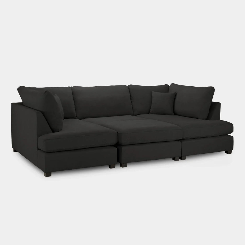 Carnaby Cinema U-Shape Sofa In Black