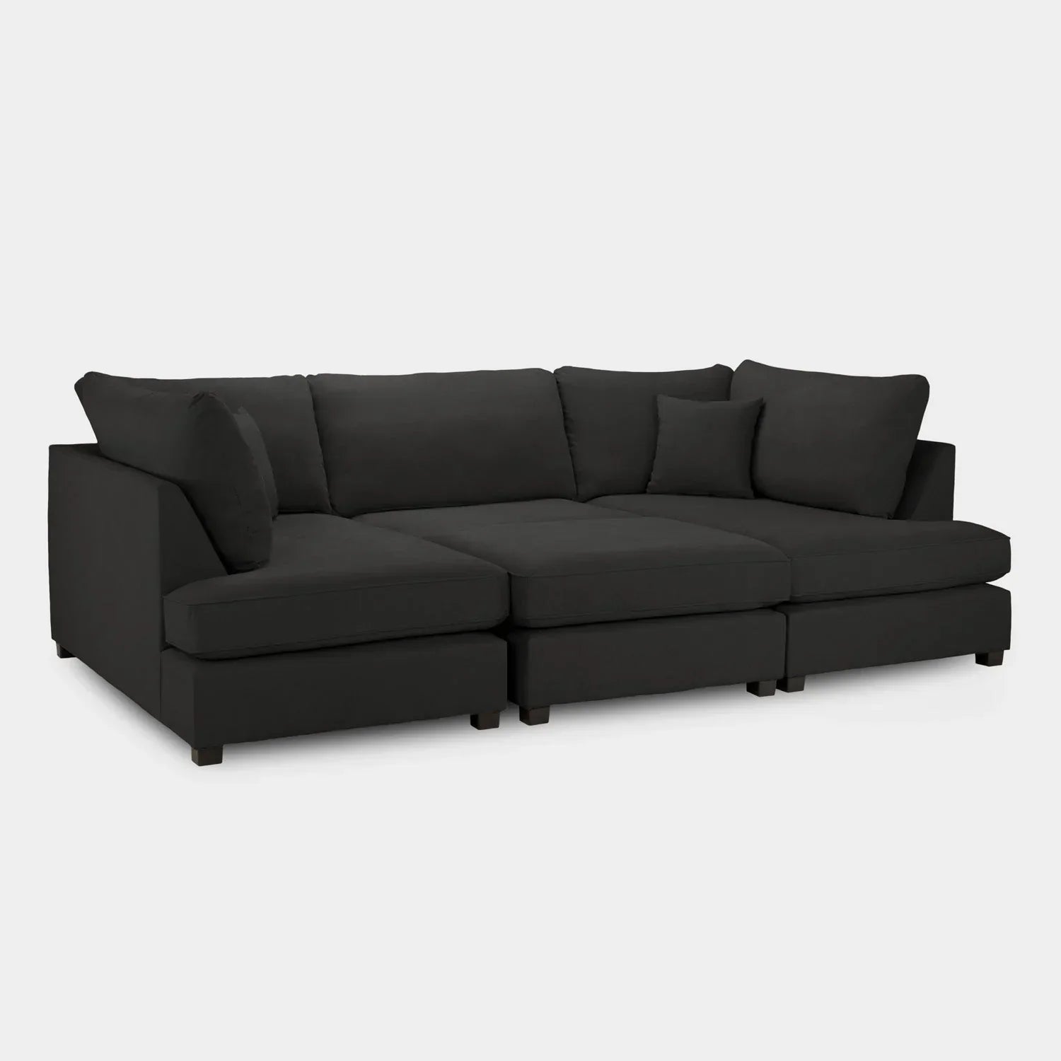 Carnaby Cinema U-Shape Sofa In Black