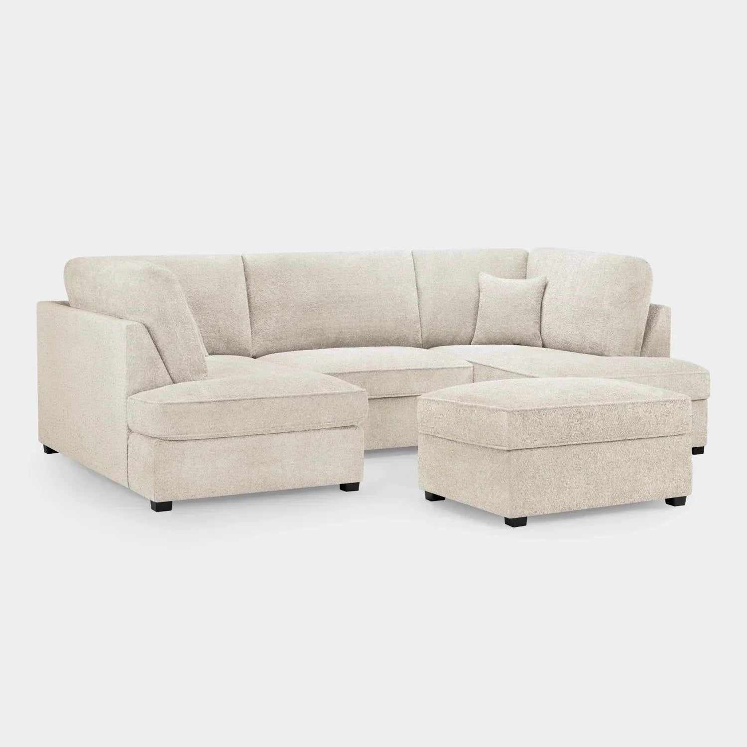 Carnaby Cinema U-Shape Sofa In Boucle Beige