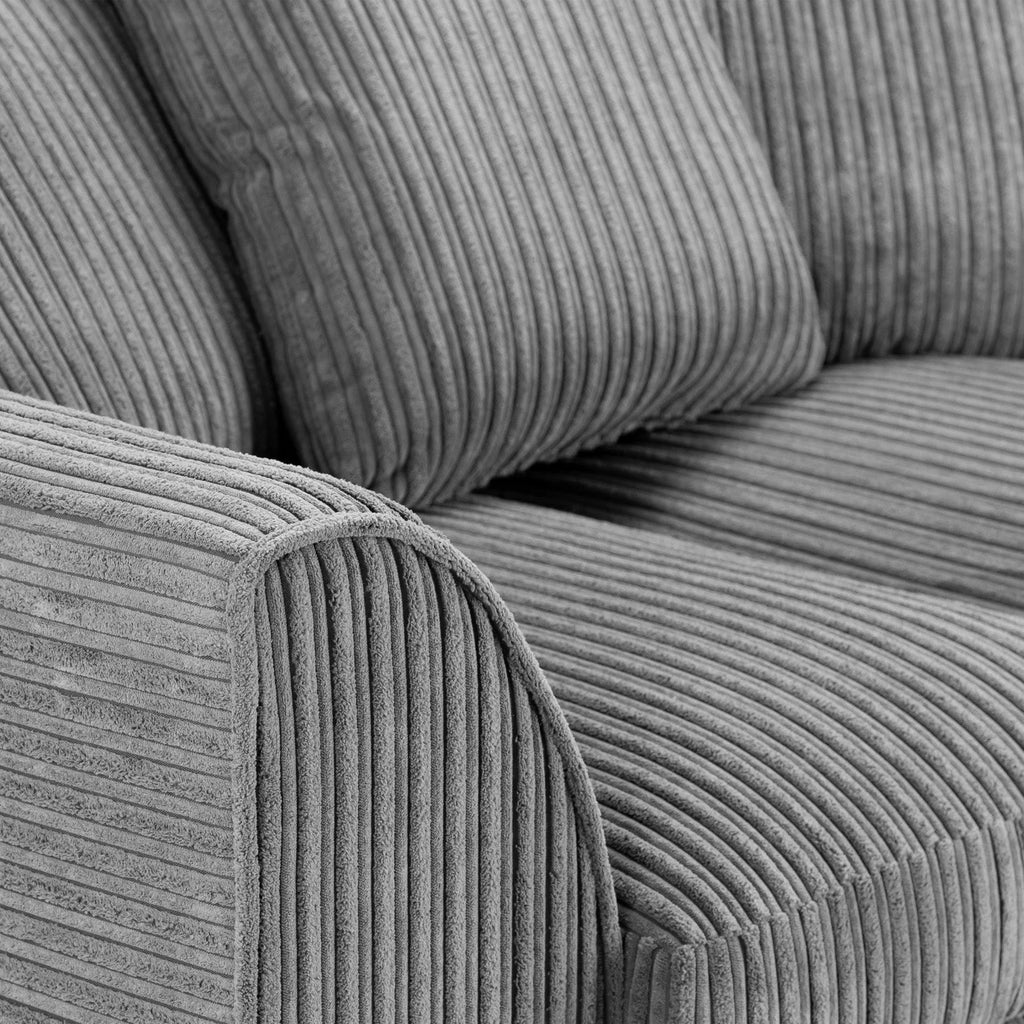 Harley Jumbo Sofa Grey 2 Seater