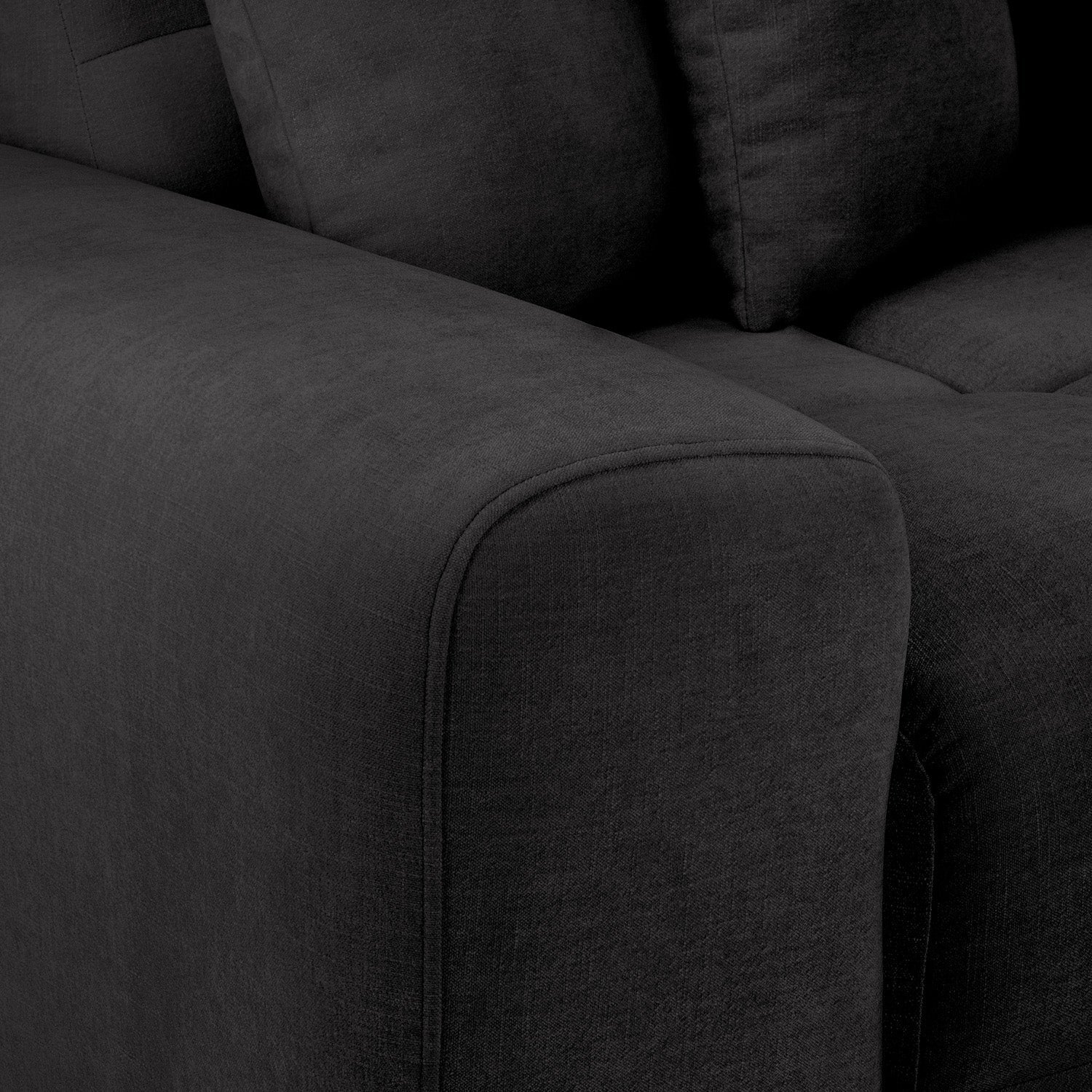 Jacob Right Hand Corner Sofa In Black
