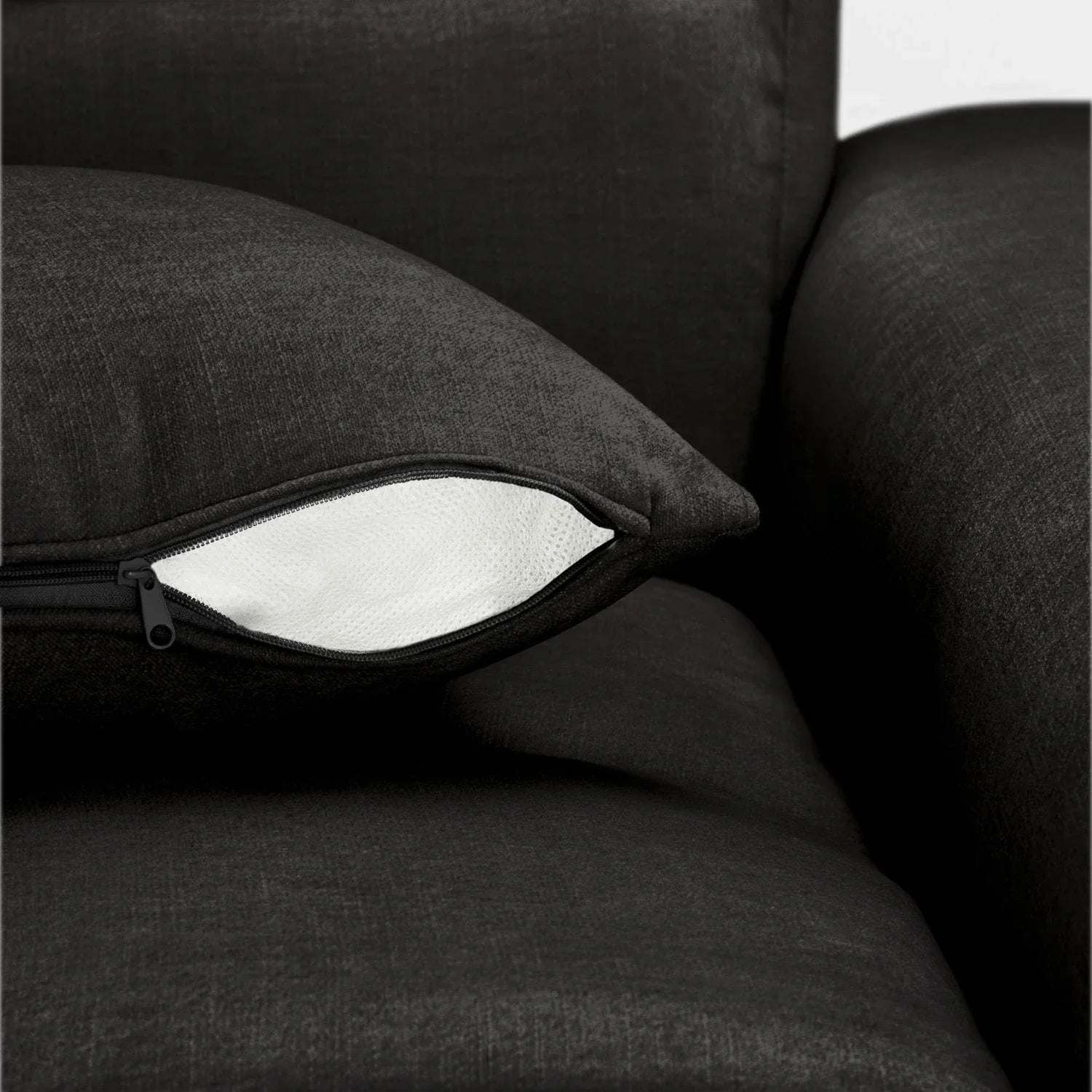 Jacob Right Hand Corner Sofa In Black