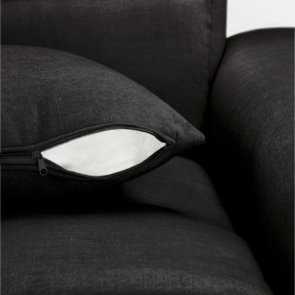 Jacob Left Hand Corner Sofa In Black