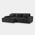 Jacob Left Hand Corner Sofa In Black