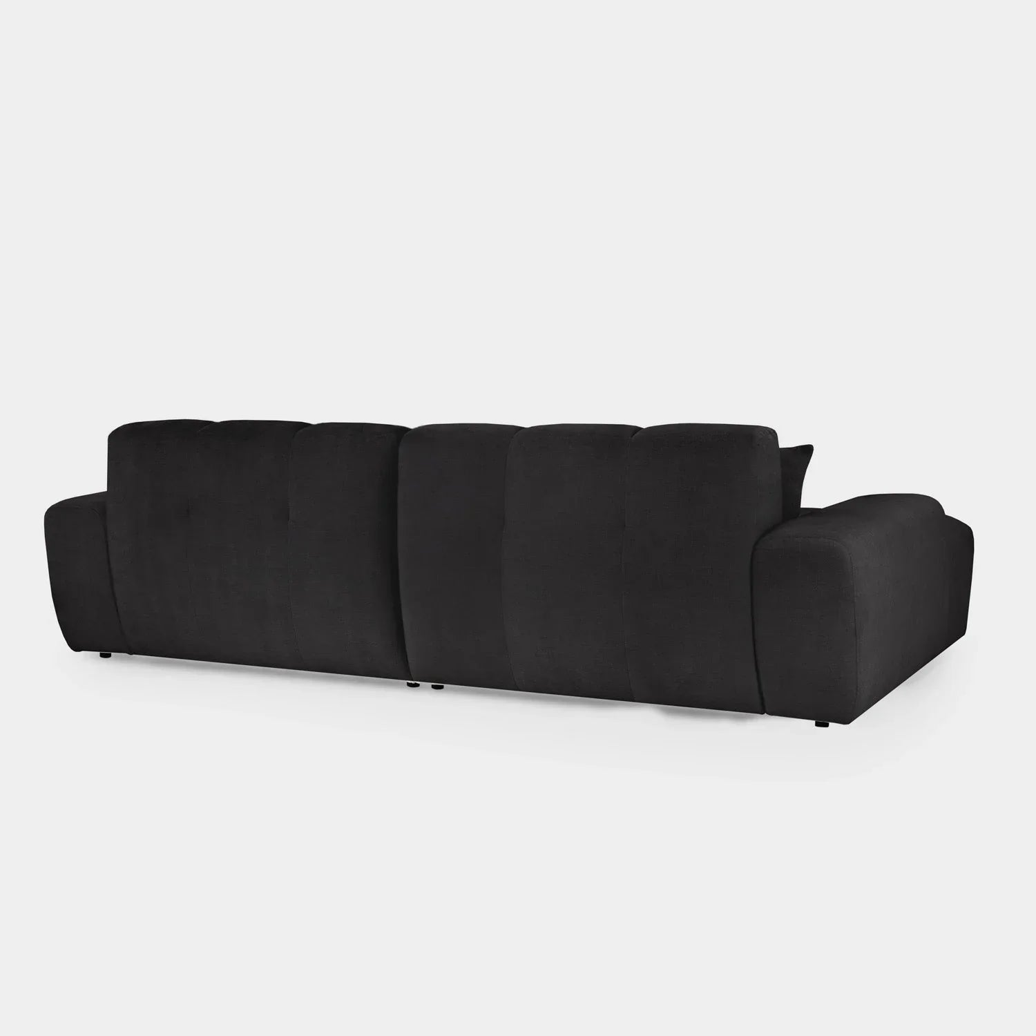 Jacob Left Hand Corner Sofa In Black