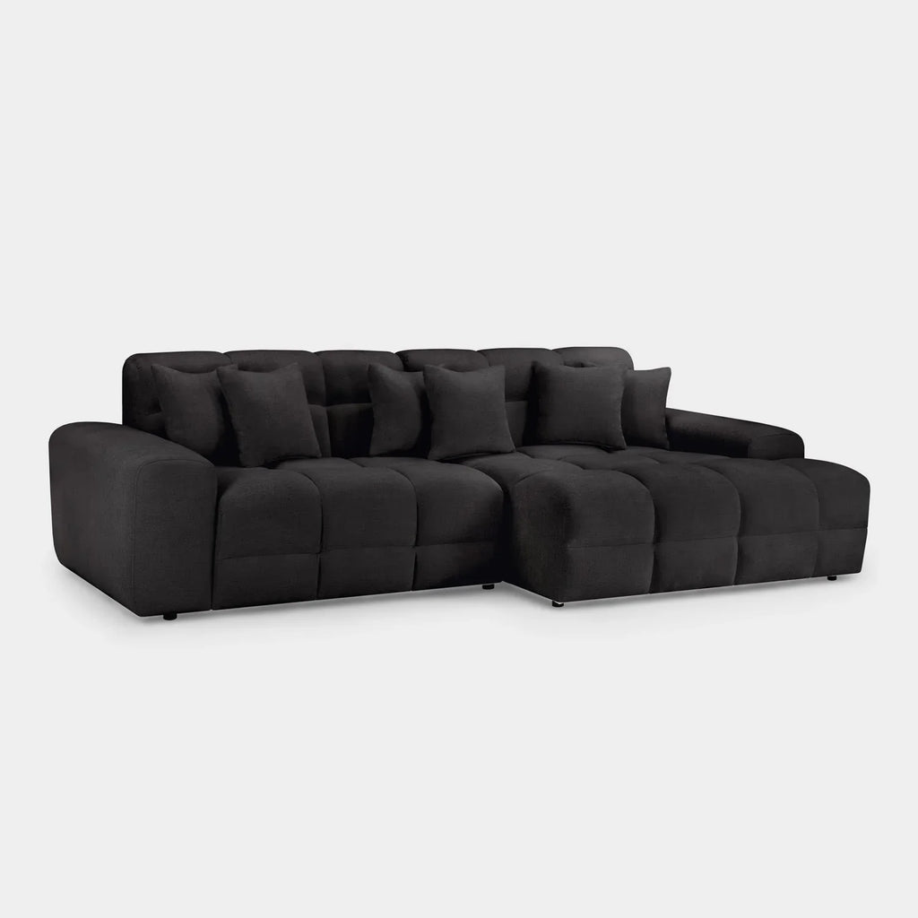 Jacob Right Hand Corner Sofa In Black