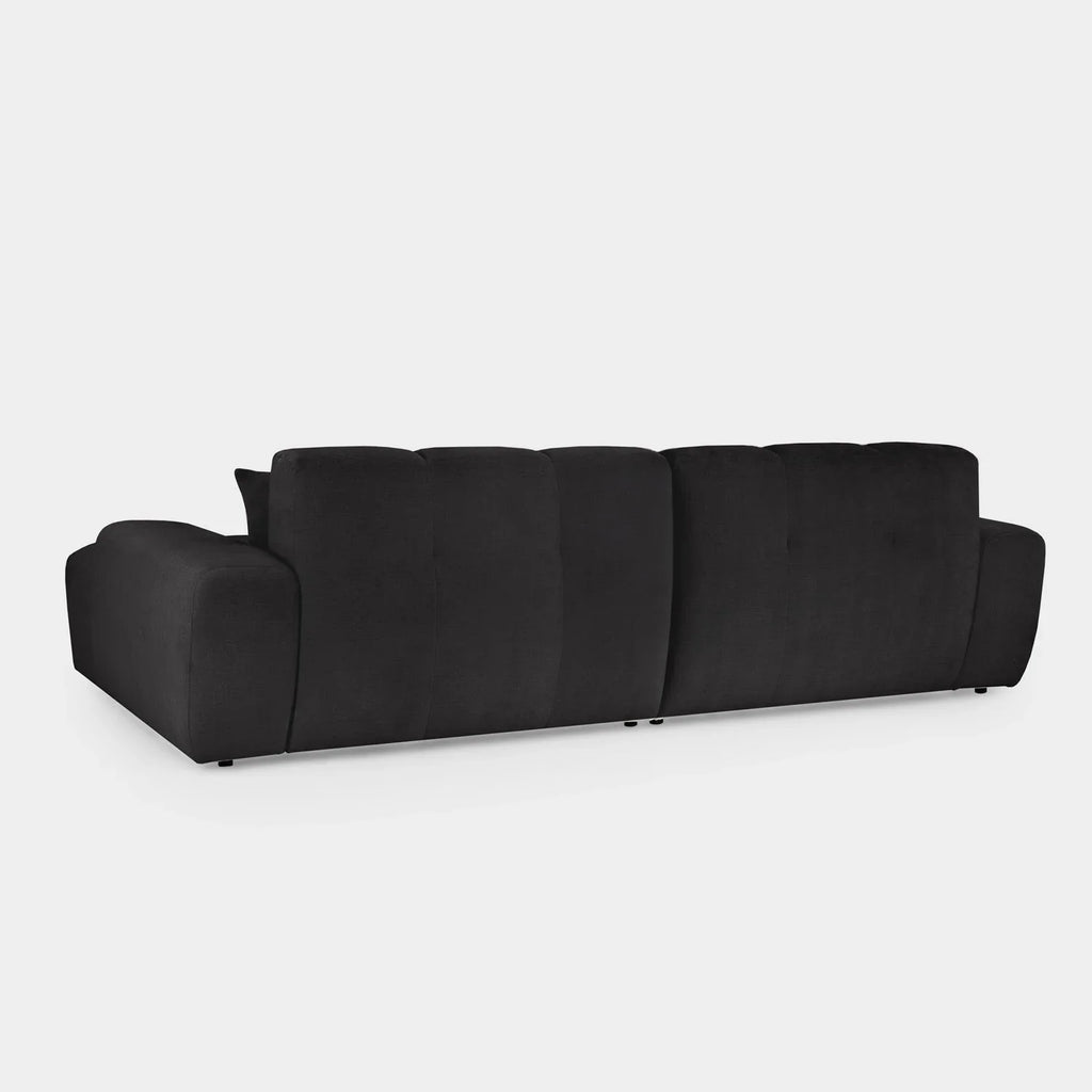 Jacob Right Hand Corner Sofa In Black