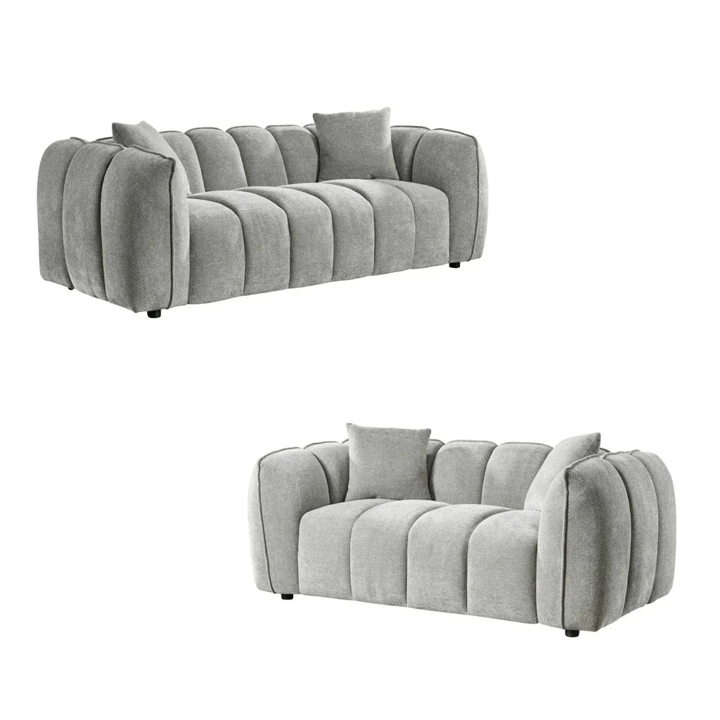Venice 3+2 Sofa Set In Grey