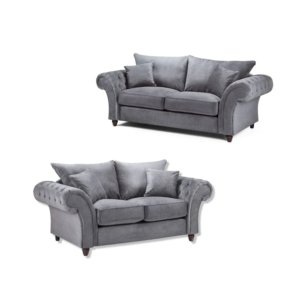 Windsor 3+2 Seater Sofa Set Grey